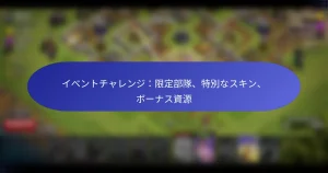 Read more about the article イベントチャレンジ：限定部隊、特別なスキン、ボーナス資源