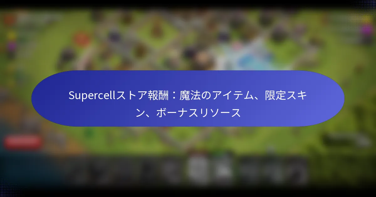 Read more about the article Supercellストア報酬：魔法のアイテム、限定スキン、ボーナスリソース