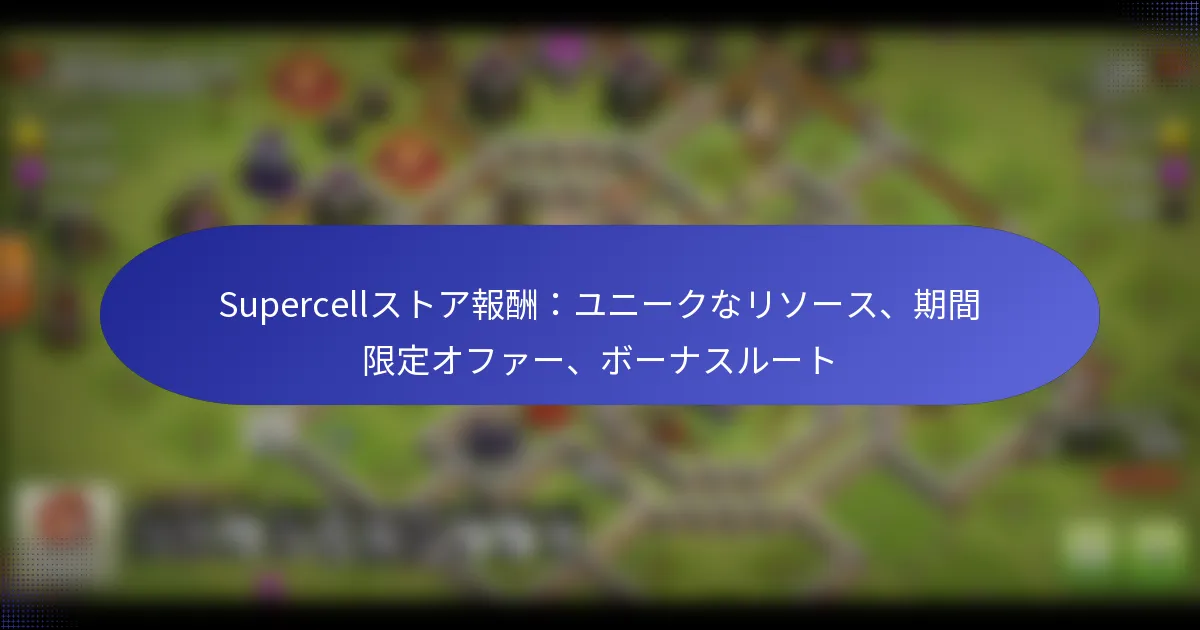 Read more about the article Supercellストア報酬：ユニークなリソース、期間限定オファー、ボーナスルート